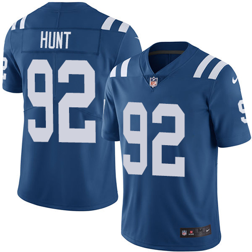 Indianapolis Colts #92 Limited Margus Hunt Royal Blue Nike NFL Home Youth Vapor Untouchable jerseys->indianapolis colts->NFL Jersey